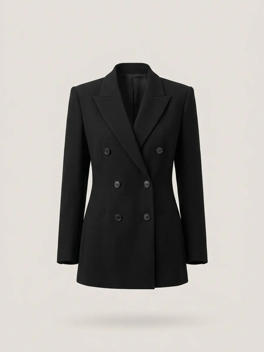 Blazer Croisé Noir
