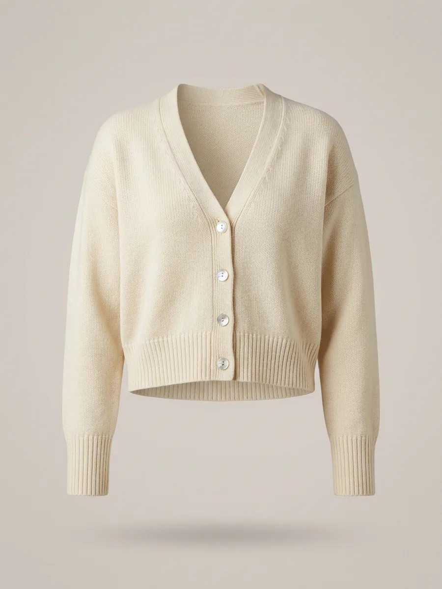 Cardigan Maille Crème